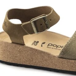 Glenda Suede Leather-Textile Faded Khaki -Birkenstock Sale Store 1018534 detail 1