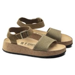 Glenda Suede Leather-Textile Faded Khaki -Birkenstock Sale Store 1018534 pair