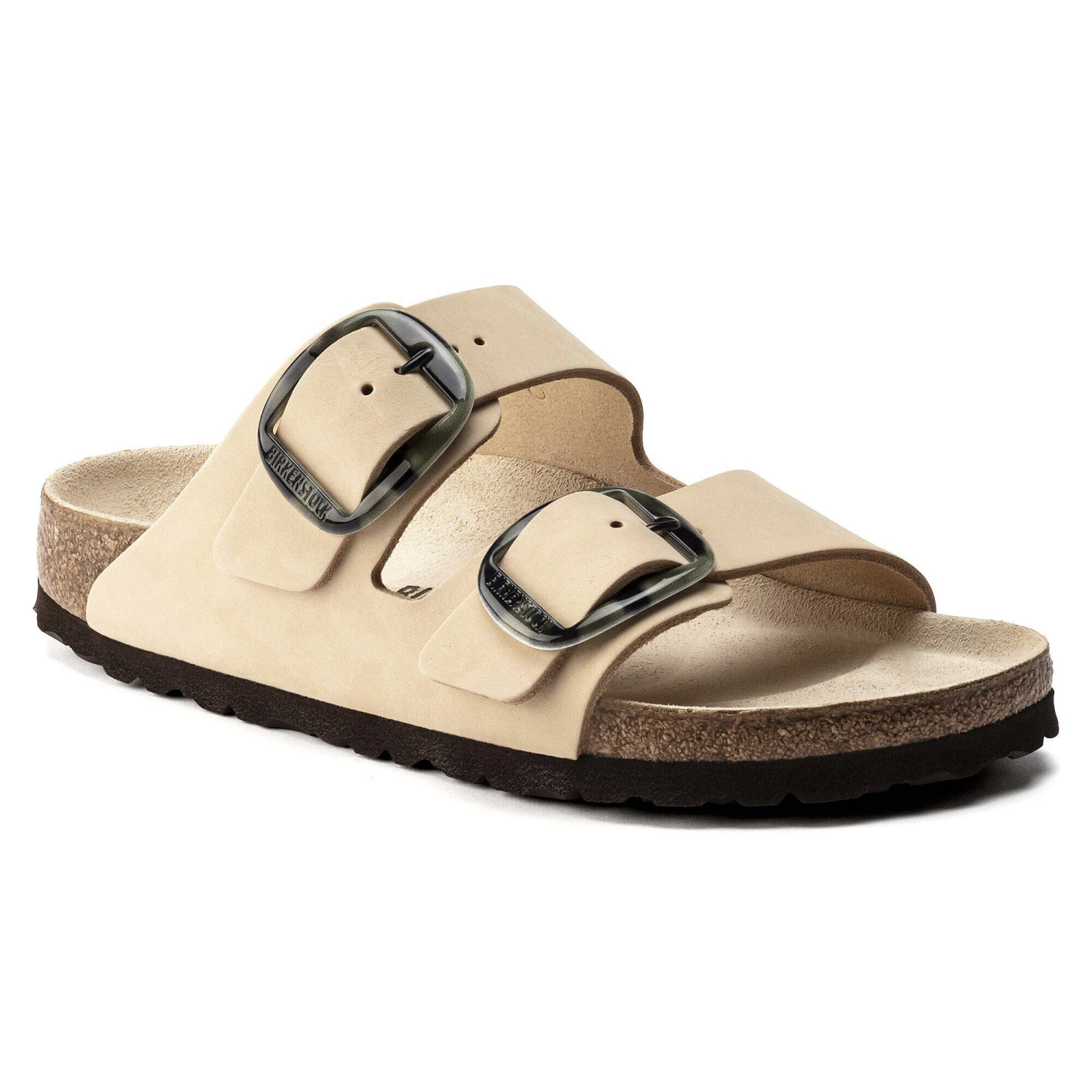 Birkenstock Arizona Big Buckle Nubuck Leather Almond 1 Birkenstock Arizona Big Buckle Nubuck Leather Almond
