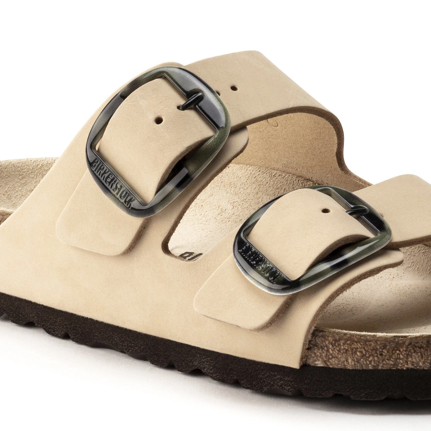 Birkenstock Arizona Big Buckle Nubuck Leather Almond 7 Birkenstock Arizona Big Buckle Nubuck Leather Almond - Image 7