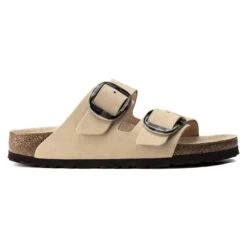 Birkenstock Arizona Big Buckle Nubuck Leather Almond 10 Birkenstock Arizona Big Buckle Nubuck Leather Almond -Birkenstock Sale Store 1018674 side