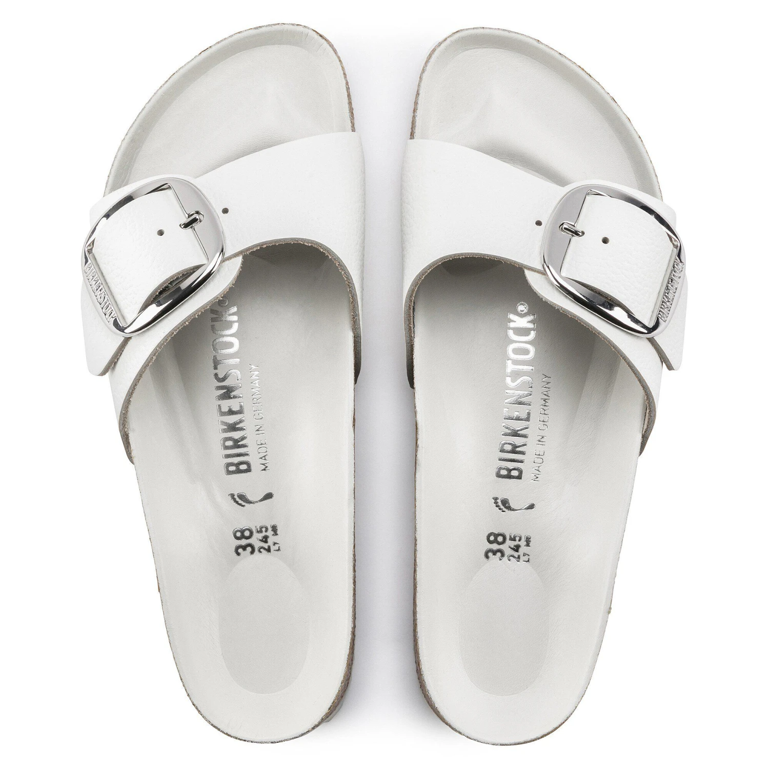 Birkenstock Madrid Big Buckle Leather White 2 Birkenstock Madrid Big Buckle Leather White - Image 2