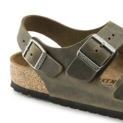 Birkenstock Milano Oiled Leather Faded Khaki -Birkenstock Sale Store 1019336 detail 1