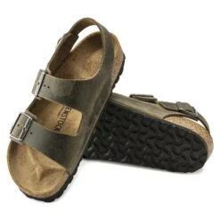 Birkenstock Milano Oiled Leather Faded Khaki -Birkenstock Sale Store 1019336 sole