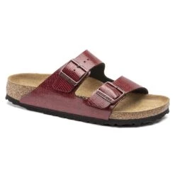 Birkenstock Arizona Birko-Flor Magical Metallic Maroon