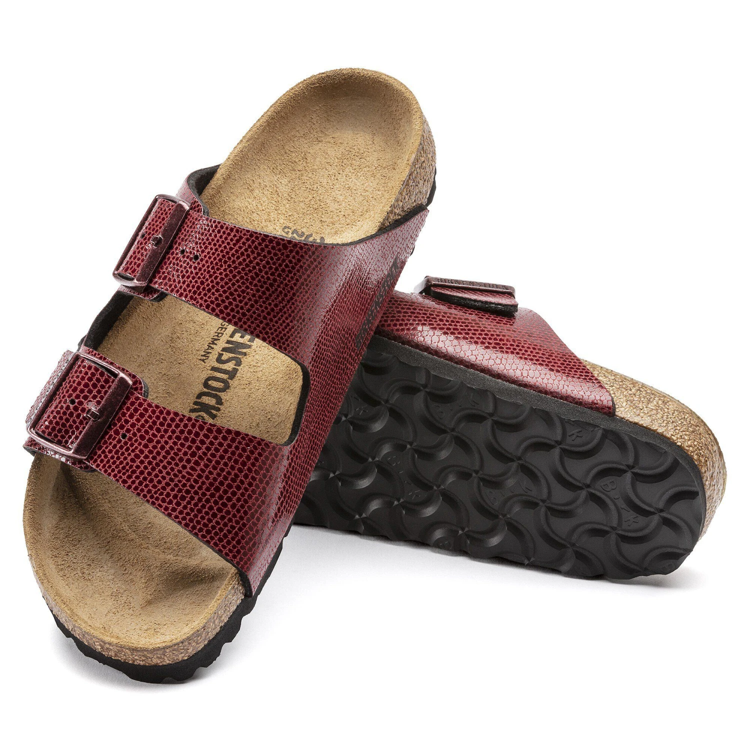 Birkenstock Arizona Birko-Flor Magical Metallic Maroon 4 Birkenstock Arizona Birko-Flor Magical Metallic Maroon - Image 4