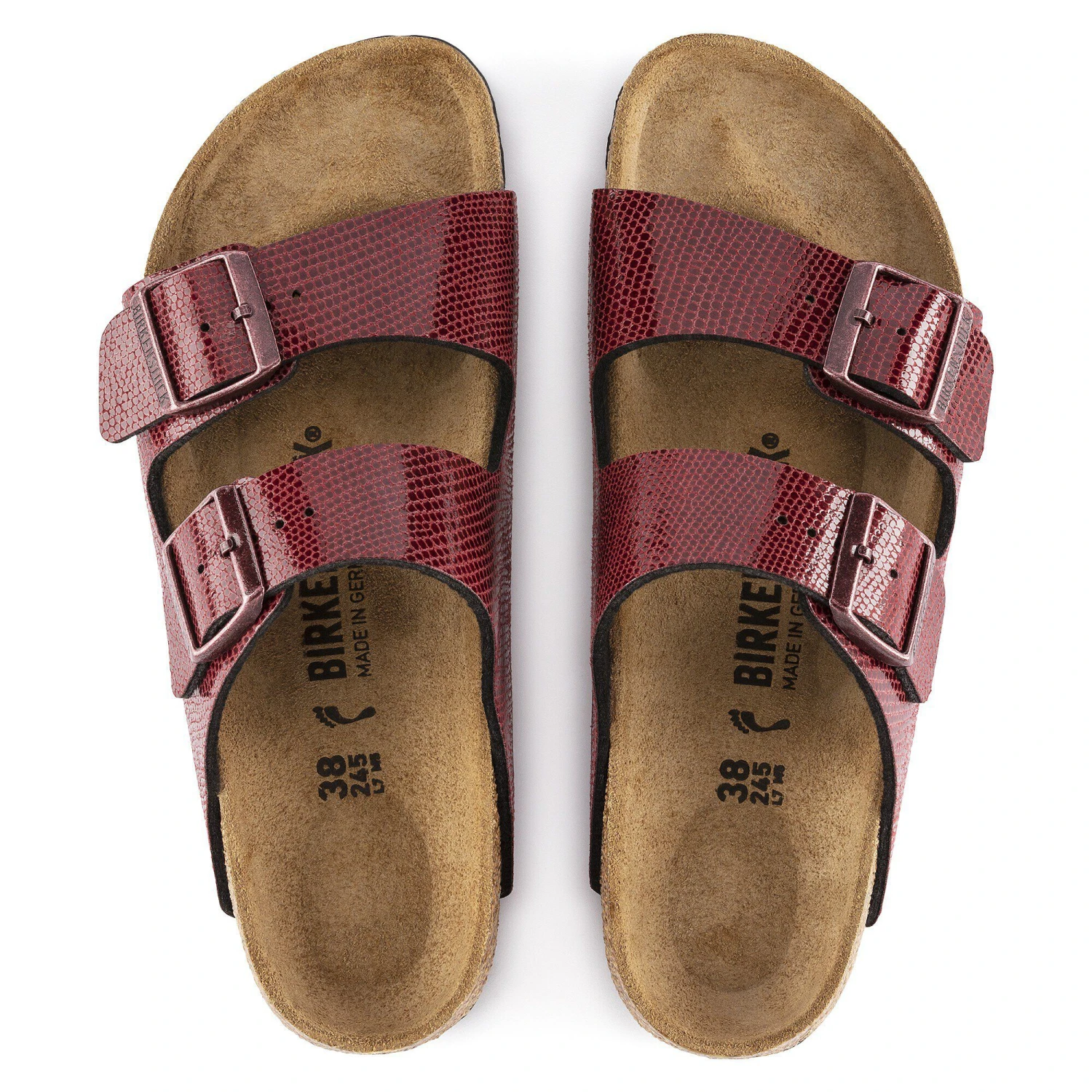 Birkenstock Arizona Birko-Flor Magical Metallic Maroon 2 Birkenstock Arizona Birko-Flor Magical Metallic Maroon - Image 2