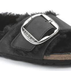 Birkenstock Madrid Big Buckle Shearling Oiled Leather Black 20 Birkenstock Madrid Big Buckle Shearling Oiled Leather Black -Birkenstock Sale Store 1020136 detail 1