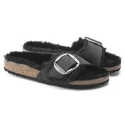 Birkenstock Madrid Big Buckle Shearling Oiled Leather Black 21 Birkenstock Madrid Big Buckle Shearling Oiled Leather Black -Birkenstock Sale Store 1020136 pair