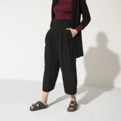 Birkenstock Arizona Big Buckle Shearling Oiled Leather Black -Birkenstock Sale Store 1020138 f look f