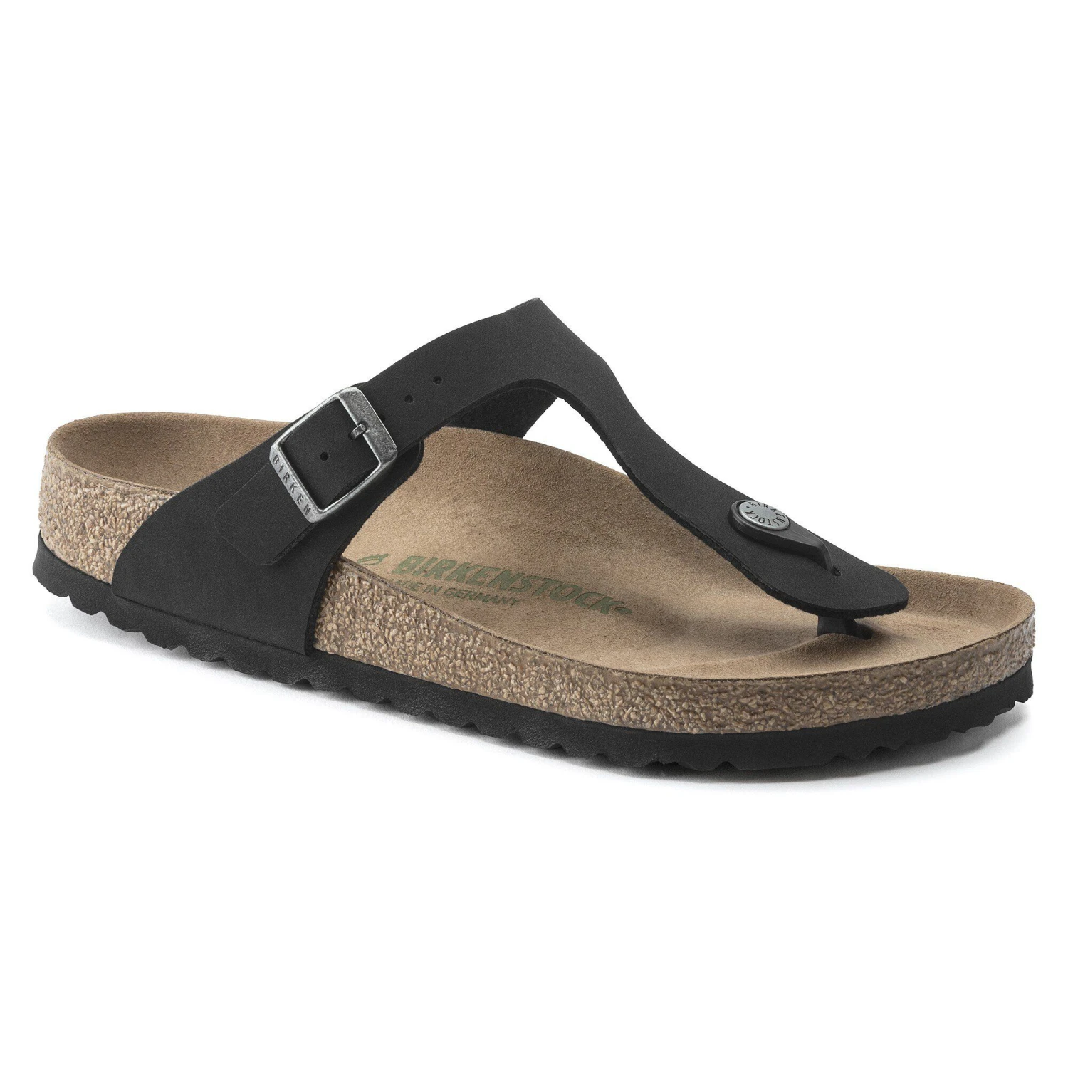 Birkenstock Gizeh Vegan Birkibuc Black 1 Birkenstock Gizeh Vegan Birkibuc Black