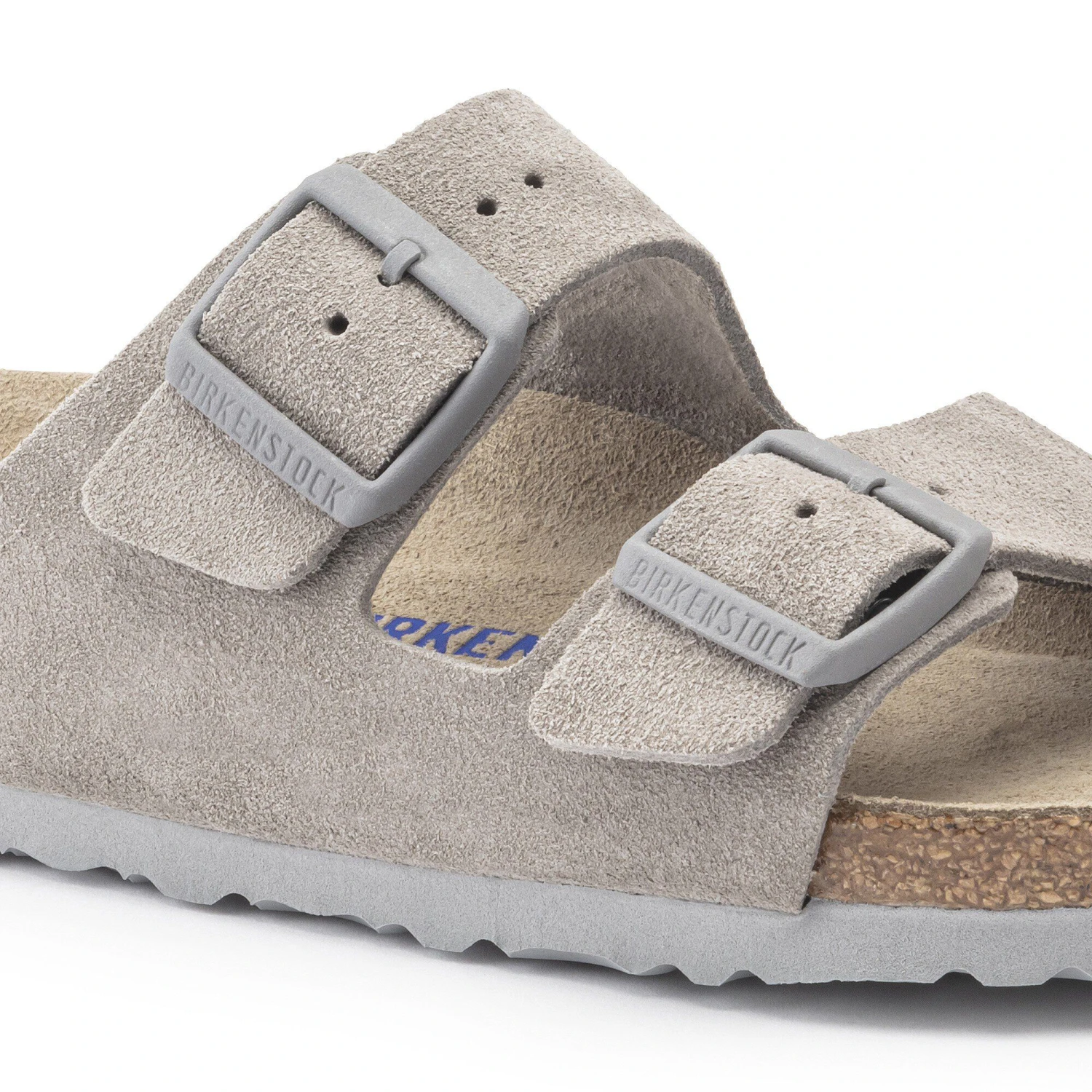 Birkenstock Arizona Soft Footbed Suede Leather Stone Coin 7 Birkenstock Arizona Soft Footbed Suede Leather Stone Coin - Image 7