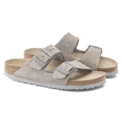 Birkenstock Arizona Soft Footbed Suede Leather Stone Coin 11 Birkenstock Arizona Soft Footbed Suede Leather Stone Coin -Birkenstock Sale Store 1020507 pair