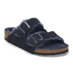 Birkenstock Arizona Shearling Suede Leather Midnight Blue