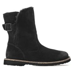 Birkenstock Uppsala Shearling Suede Leather Black 11 Birkenstock Uppsala Shearling Suede Leather Black -Birkenstock Sale Store 1020658 side