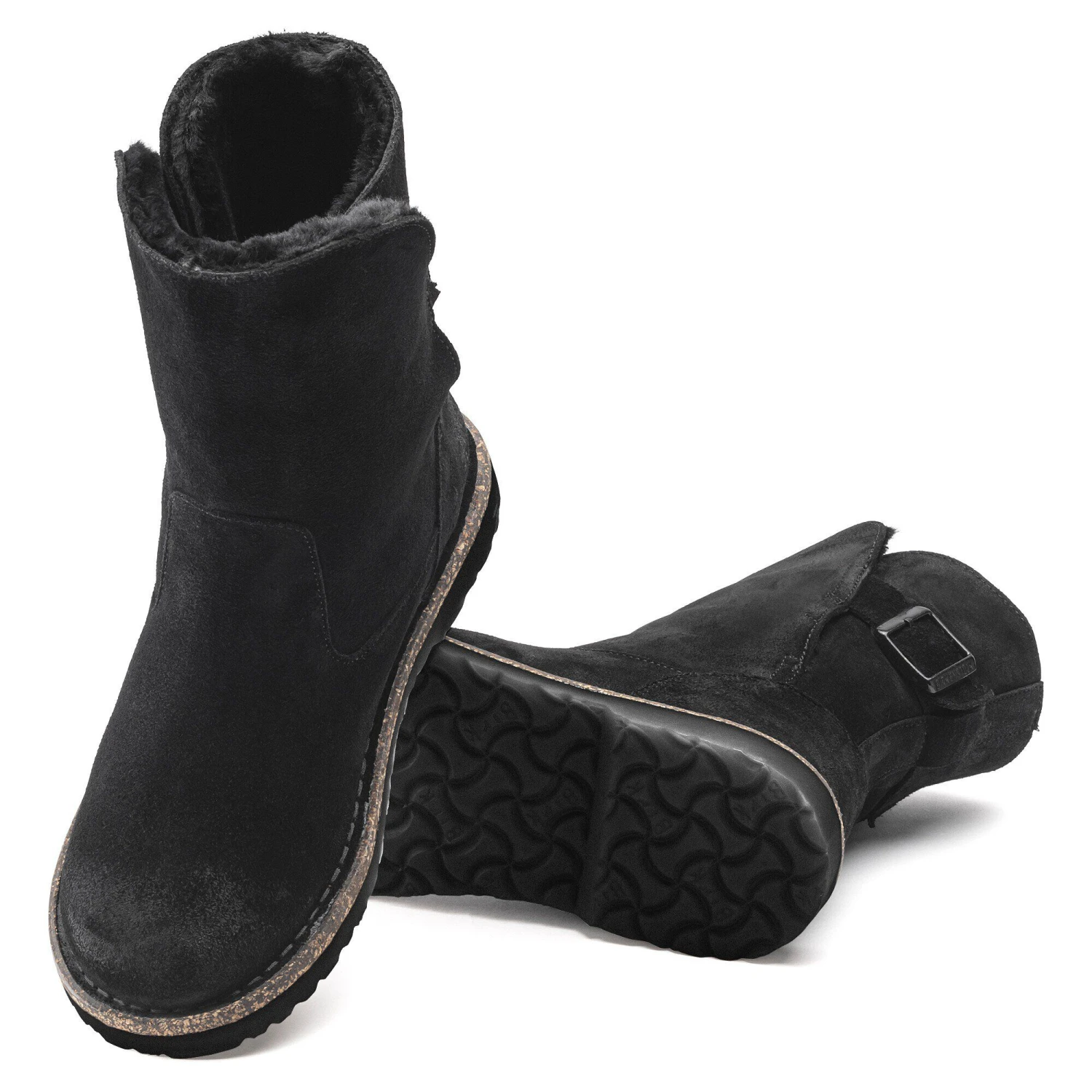 Birkenstock Uppsala Shearling Suede Leather Black 5 Birkenstock Uppsala Shearling Suede Leather Black - Image 5