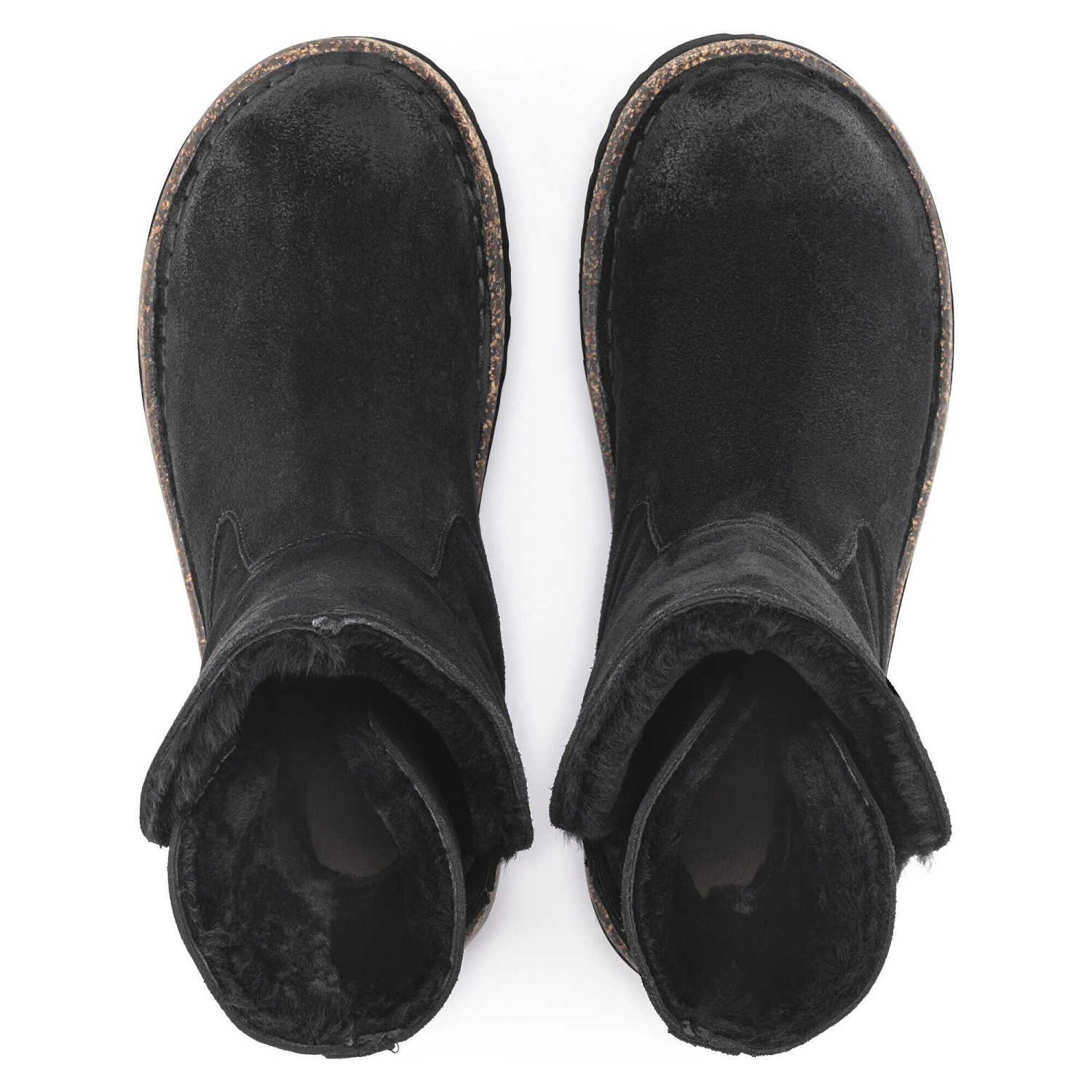 Birkenstock Uppsala Shearling Suede Leather Black 2 Birkenstock Uppsala Shearling Suede Leather Black - Image 2