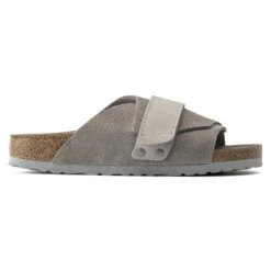 Birkenstock Kyoto Nubuck-Suede Leather Stone Coin -Birkenstock Sale Store 1020724 side