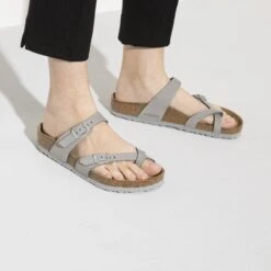 Birkenstock Mayari Nubuck Leather Dove Gray -Birkenstock Sale Store 1020908 f closeup f
