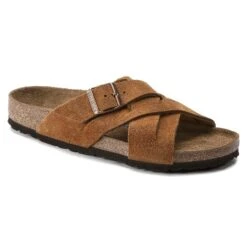 Birkenstock Lugano Soft Footbed Suede Leather Mink