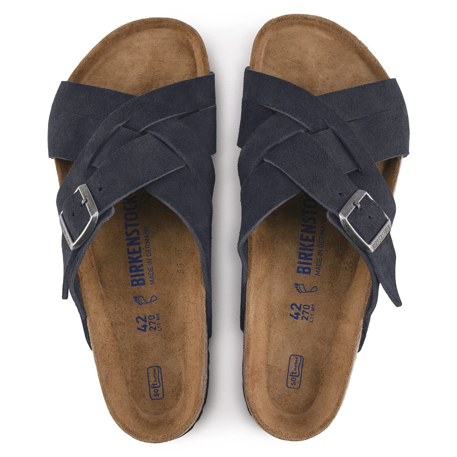 Birkenstock Lugano Soft Footbed Suede Leather Midnight Blue 2 Birkenstock Lugano Soft Footbed Suede Leather Midnight Blue - Image 2