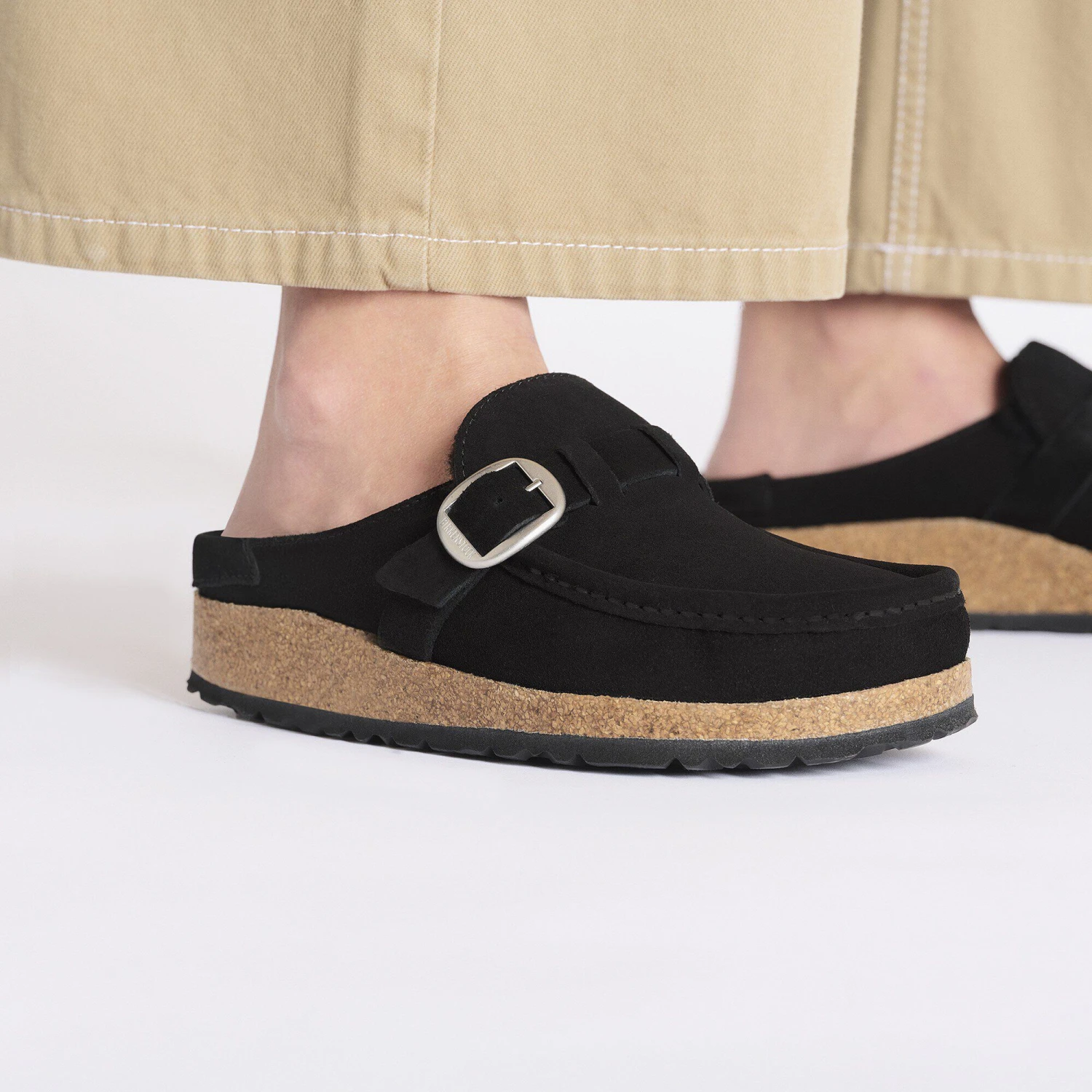 Birkenstock Buckley Shearling Suede Leather Black 14 Birkenstock Buckley Shearling Suede Leather Black - Image 14
