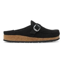 Birkenstock Buckley Shearling Suede Leather Black 20 Birkenstock Buckley Shearling Suede Leather Black -Birkenstock Sale Store 1021036 side