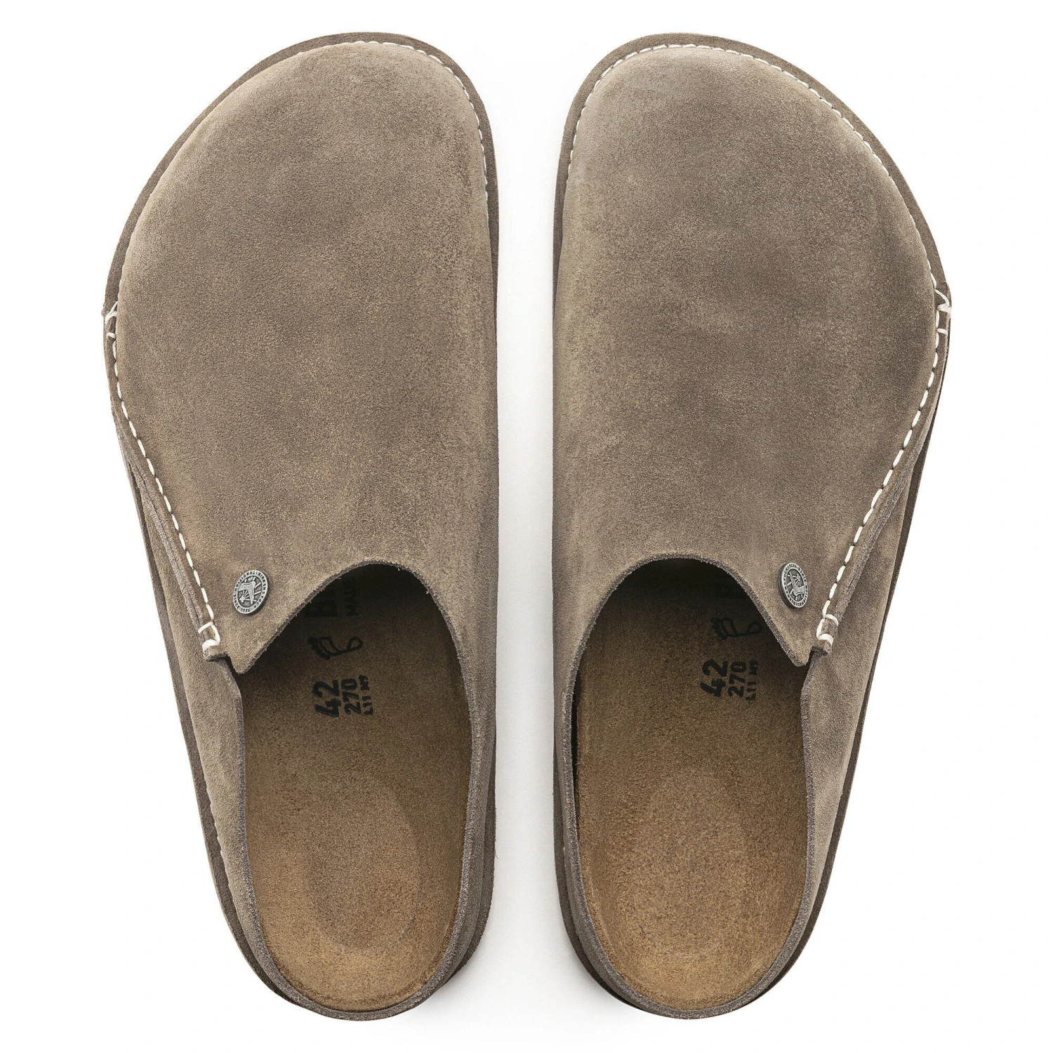 Birkenstock Zermatt Premium Suede Leather Gray Taupe 2 Birkenstock Zermatt Premium Suede Leather Gray Taupe - Image 2