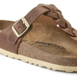 Birkenstock Gizeh Braided Oiled Leather Cognac -Birkenstock Sale Store 1021355 detail 1