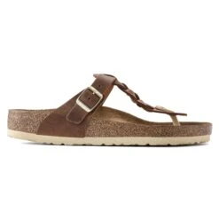 Birkenstock Gizeh Braided Oiled Leather Cognac -Birkenstock Sale Store 1021355 side