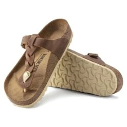 Birkenstock Gizeh Braided Oiled Leather Cognac -Birkenstock Sale Store 1021355 sole