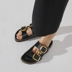 Birkenstock Arizona Big Buckle Natural Leather Patent High Shine Black -Birkenstock Sale Store 1021476 detail 8