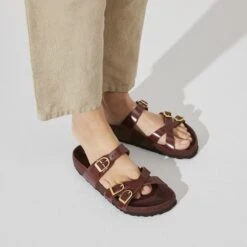 Birkenstock Franca Natural Leather Patent High Shine Chocolate -Birkenstock Sale Store 1021520 detail 8