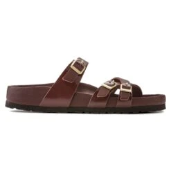 Birkenstock Franca Natural Leather Patent High Shine Chocolate -Birkenstock Sale Store 1021520 side
