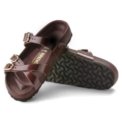 Birkenstock Franca Natural Leather Patent High Shine Chocolate -Birkenstock Sale Store 1021520 sole