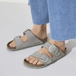 Birkenstock Arizona Big Buckle Nubuck Leather Dove Gray 11 Birkenstock Arizona Big Buckle Nubuck Leather Dove Gray -Birkenstock Sale Store 1022154 f closeup f