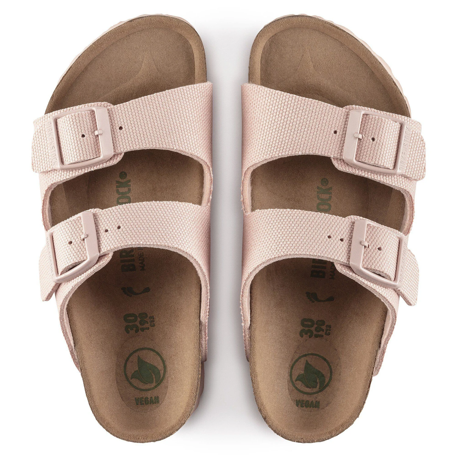 Birkenstock Arizona Kids Vegan Textile Soft Pink 2 Birkenstock Arizona Kids Vegan Textile Soft Pink - Image 2