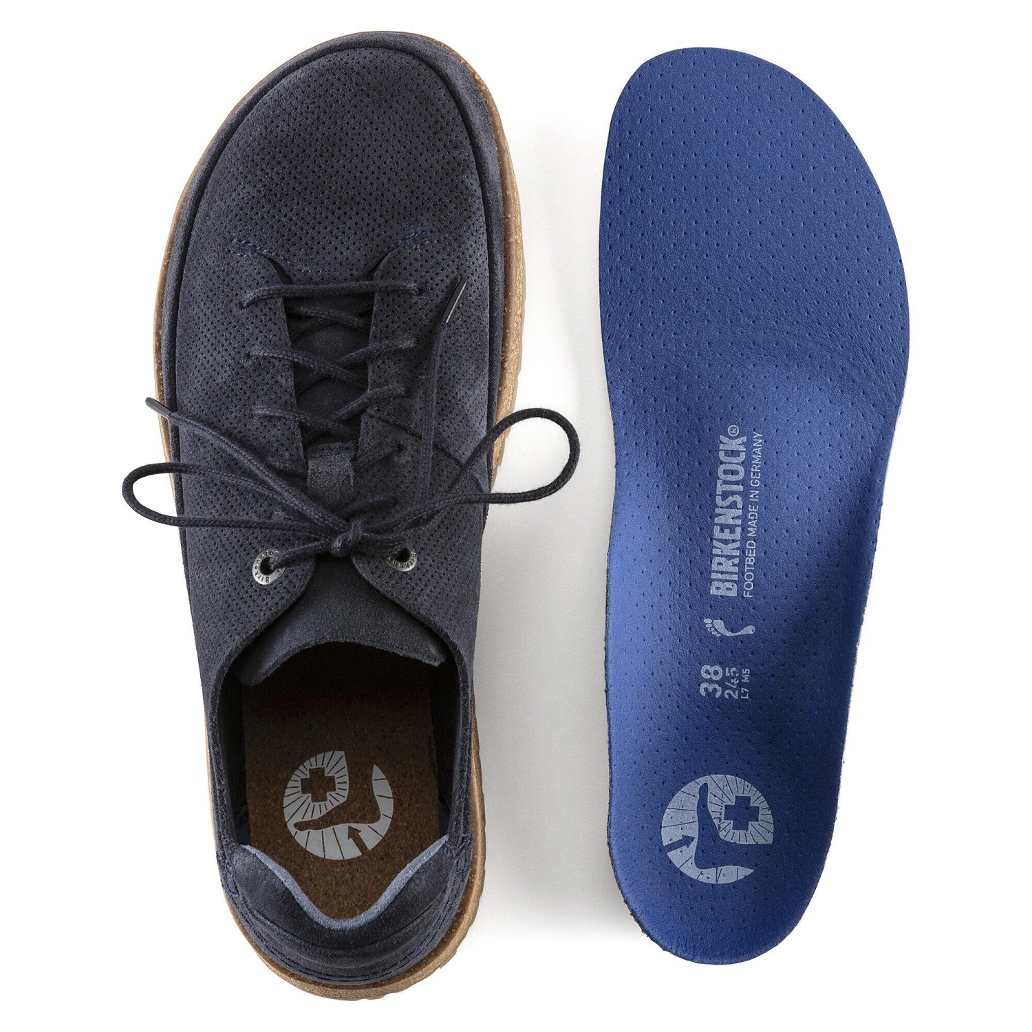 Birkenstock Honnef Light Suede Leather Midnight Blue 4 Birkenstock Honnef Light Suede Leather Midnight Blue - Image 4