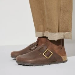 Birkenstock Boston Bold Leather Roast 11 Birkenstock Boston Bold Leather Roast -Birkenstock Sale Store 1022589 f closeup m