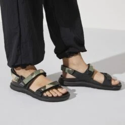Birkenstock Kalahari Women Birko-Flor Futura Black Half Camo -Birkenstock Sale Store 1022665 f closeup f