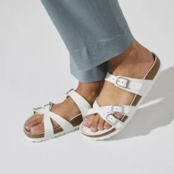Birkenstock Franca Leather White 13 Birkenstock Franca Leather White -Birkenstock Sale Store 1022982 f closeup f
