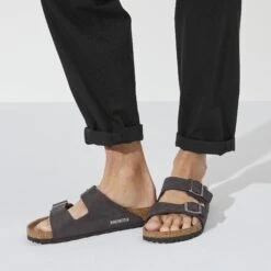 Birkenstock Arizona Vegan Synthetics Desert Dust Black 15 Birkenstock Arizona Vegan Synthetics Desert Dust Black -Birkenstock Sale Store 1023042 f closeup m