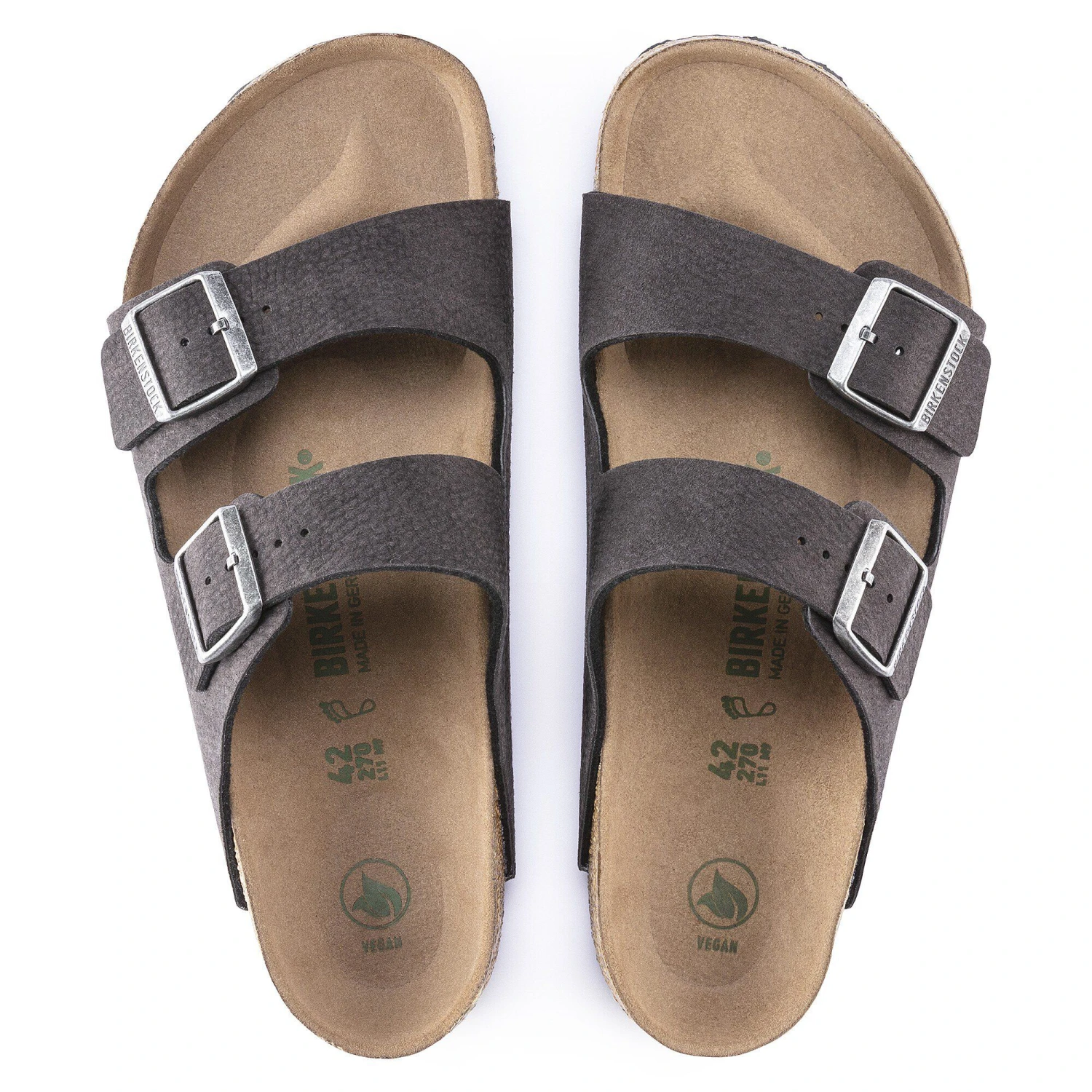 Birkenstock Arizona Vegan Synthetics Desert Dust Black 2 Birkenstock Arizona Vegan Synthetics Desert Dust Black - Image 2
