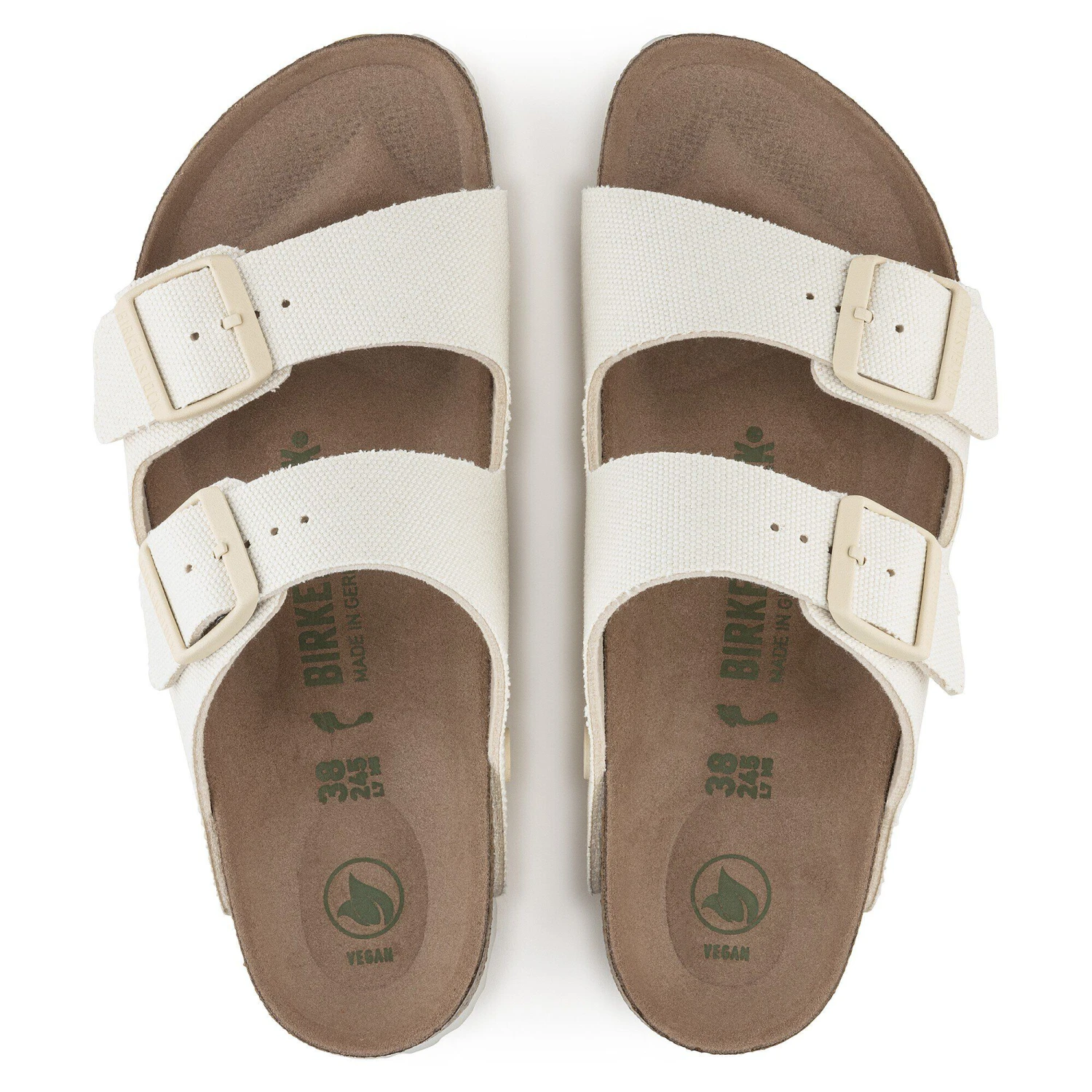Birkenstock Arizona Vegan Men Textile Eggshell 2 Birkenstock Arizona Vegan Men Textile Eggshell - Image 2