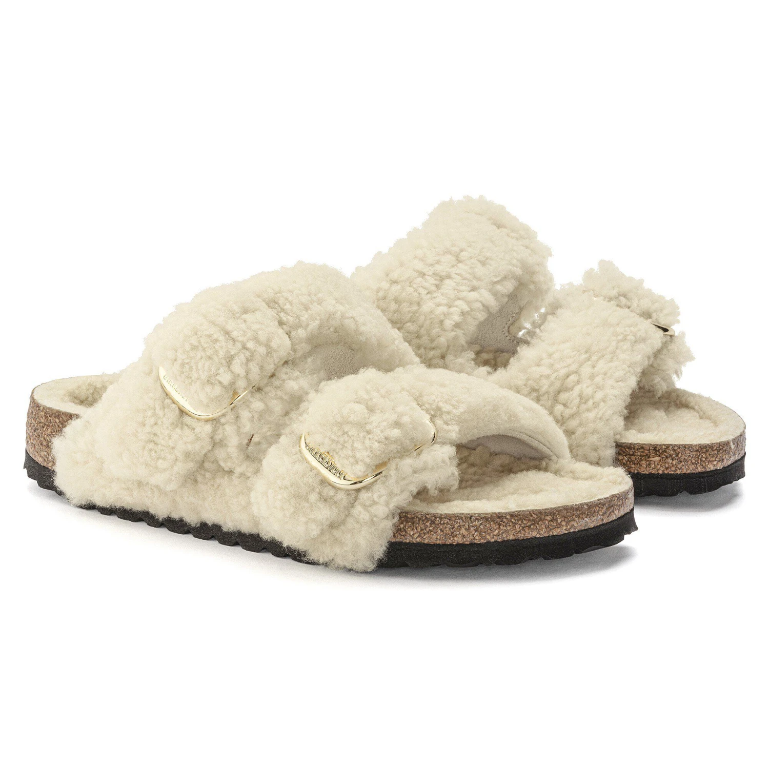Birkenstock Arizona Big Buckle Shearling Teddy Eggshell 5 Birkenstock Arizona Big Buckle Shearling Teddy Eggshell - Image 5