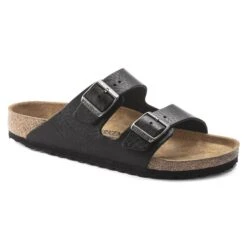Birkenstock Arizona Grip Leather Vintage Wood Black