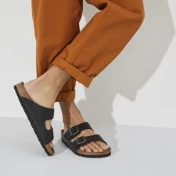 Birkenstock Arizona Grip Leather Vintage Wood Black 11 Birkenstock Arizona Grip Leather Vintage Wood Black -Birkenstock Sale Store 1023115 f closeup m