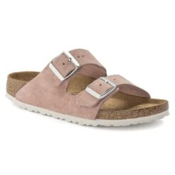 Birkenstock Arizona Soft Footbed Suede Leather Pink Clay