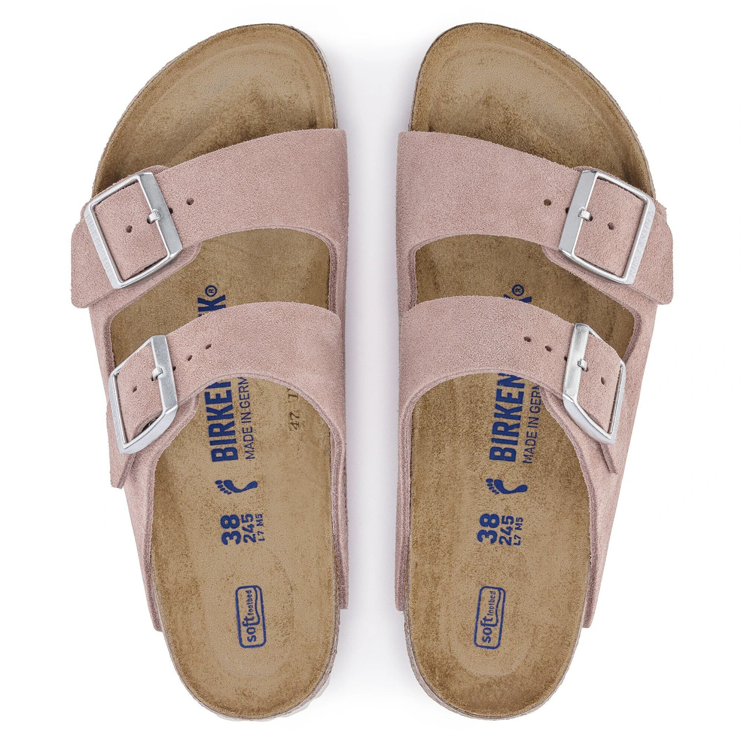 Birkenstock Arizona Soft Footbed Suede Leather Pink Clay 2 Birkenstock Arizona Soft Footbed Suede Leather Pink Clay - Image 2