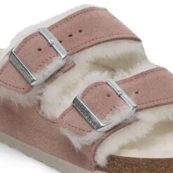 Birkenstock Arizona Shearling Suede Leather Pink Clay -Birkenstock Sale Store 1023254 detail 1